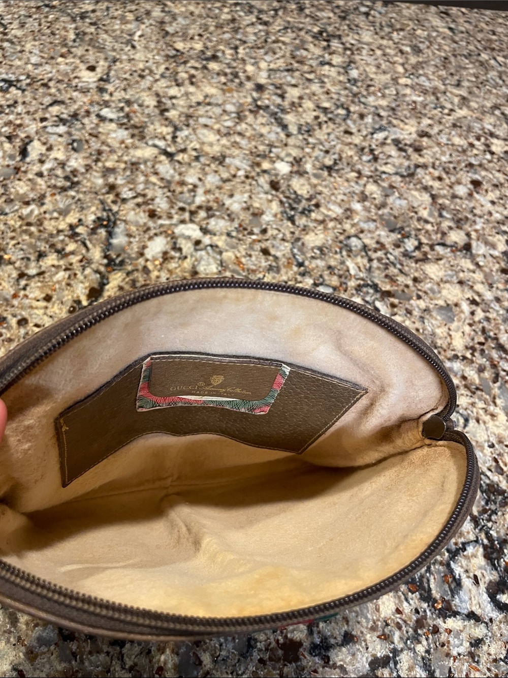 Gucci Brown/Tan GG Canvas Crossbody with Web Stripe - Picture 3 of 9